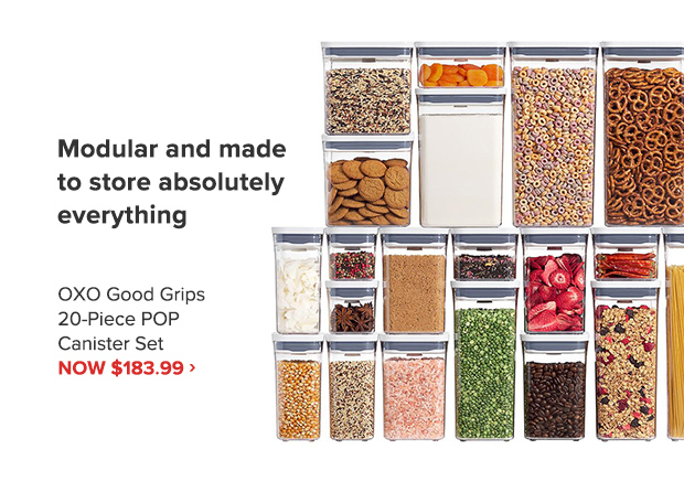  Modular and made to store absolutely everything OXO Good Grips 20-Piece POP Canister Set 